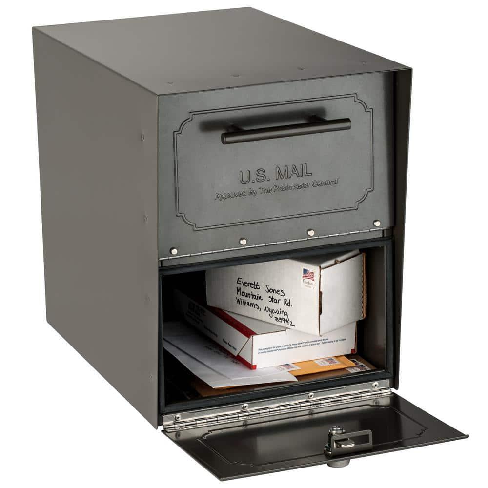 Post Mount Parcel Mailbox High Security Reinforced Lock Extra Large Steel