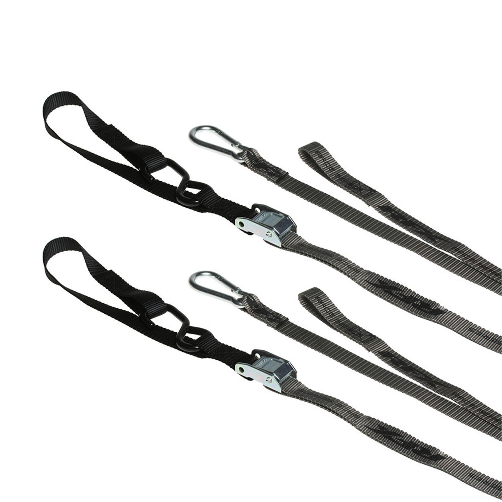1.0 Tie Downs Soft Loop & Carabiner Black