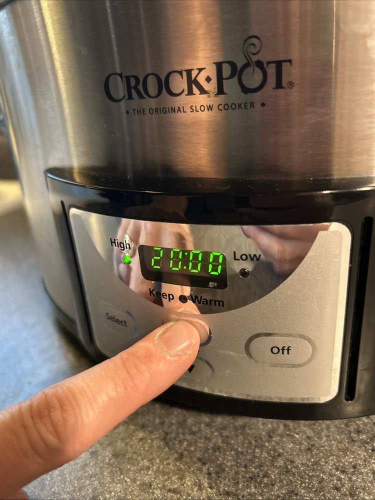 Crock Pot Model SCCPVC605-S-A 6 Quart- Low/High/Keep Warm- Digital Timer Used VG