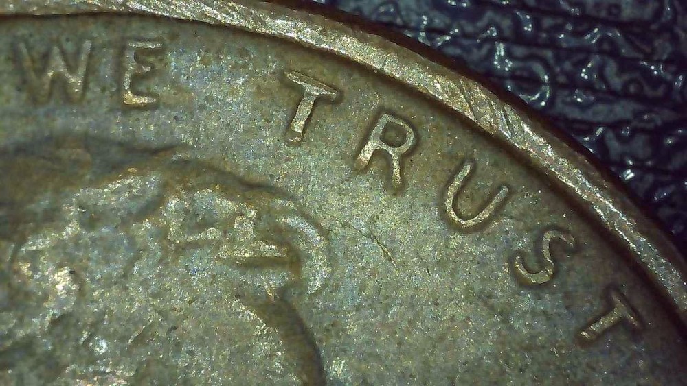 1969 D Lincoln Penny error floating roof, missing FG