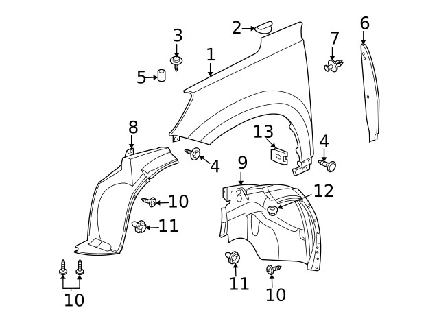 Genuine GM Ebony Multi-Purpose Retainer 15802005