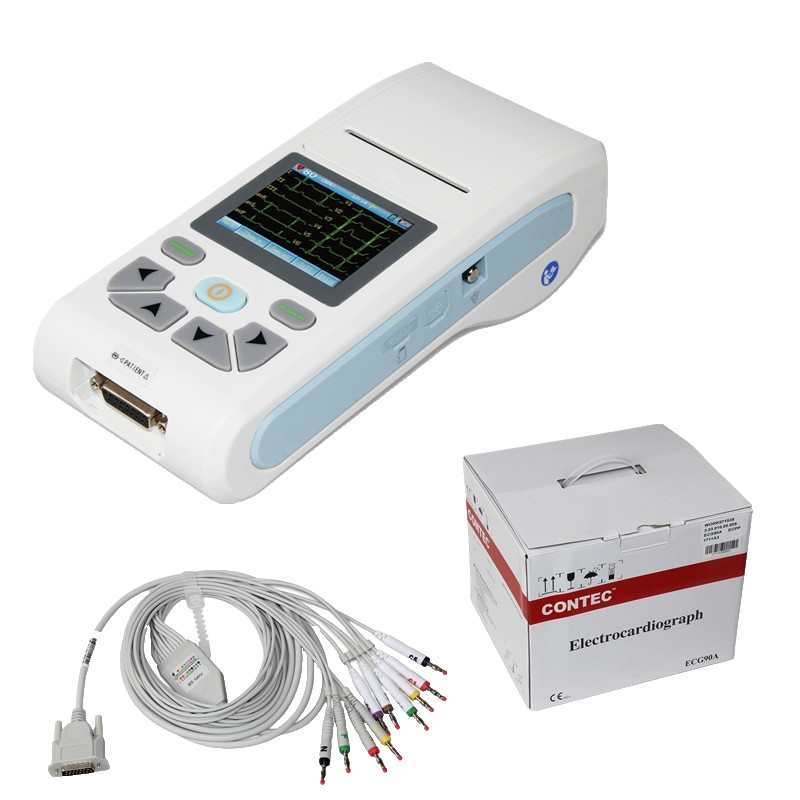 ECG90A 12-Lead EKG/ECG Machine , Single Channel, USB, Software & Printer