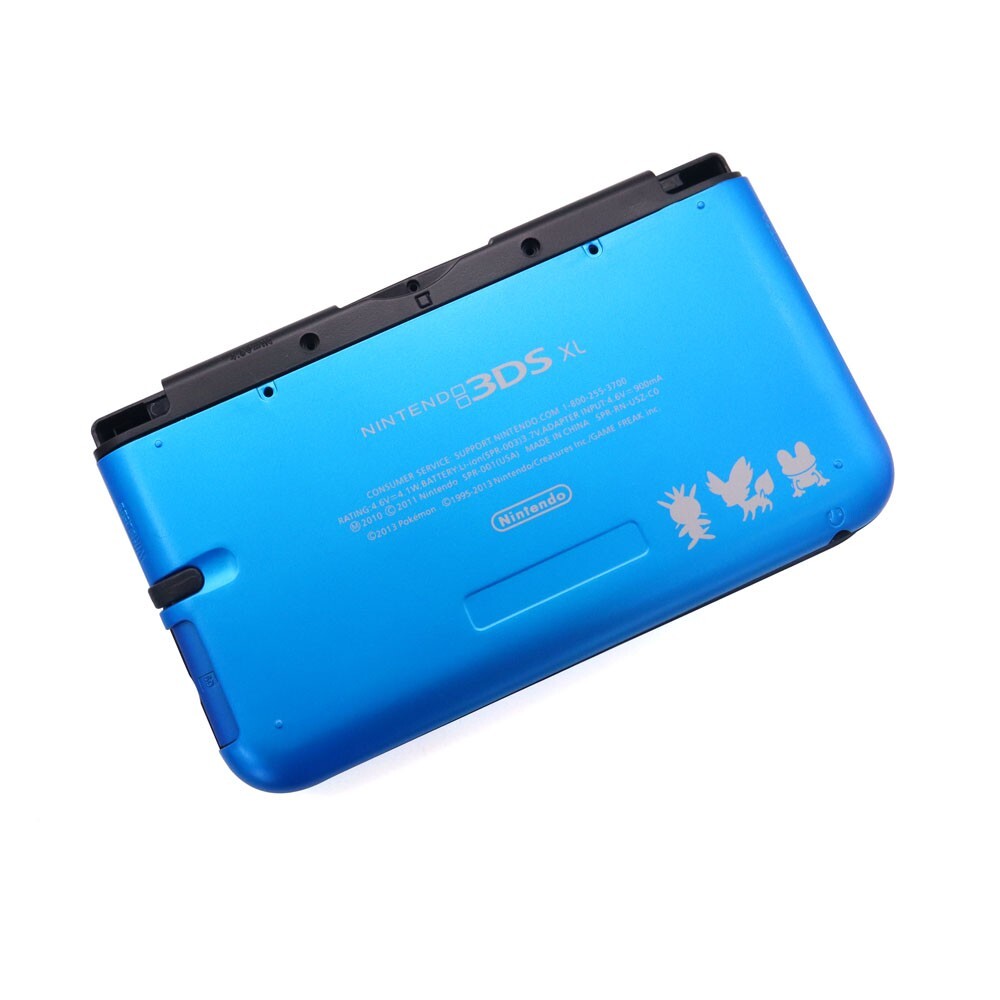 Blue Poke Full Housing Case Shell Complete Set Replacement Kit for 3DS XL/LL