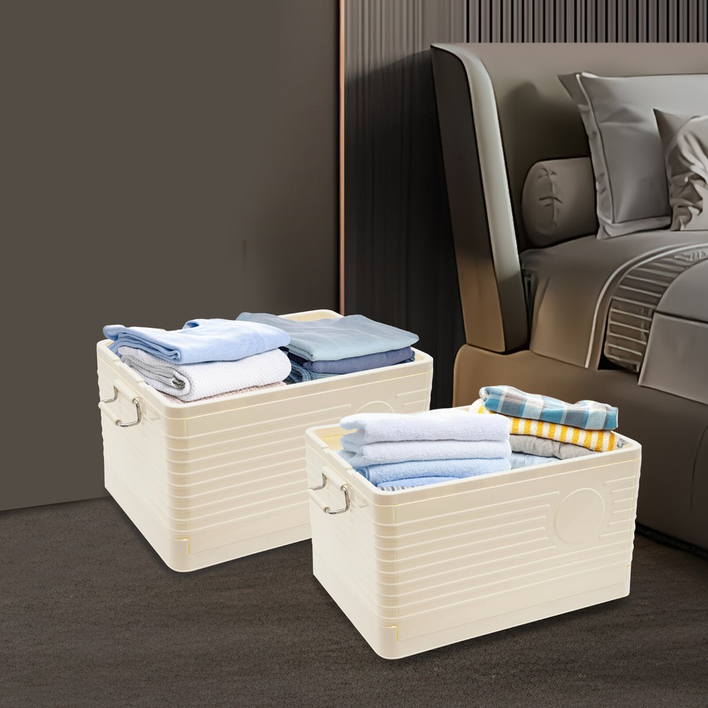 Foldable Storage Bins, Stackable Storage Bins, Storage Box for Home