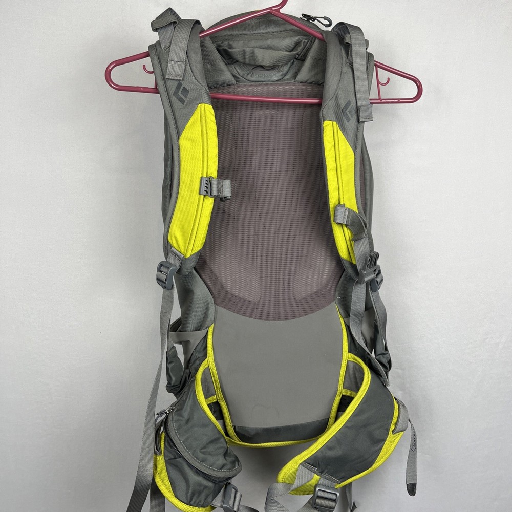 Black Diamond Burn 25L Backpack Gray Yellow Hiking Climbing Pack Medium Torso