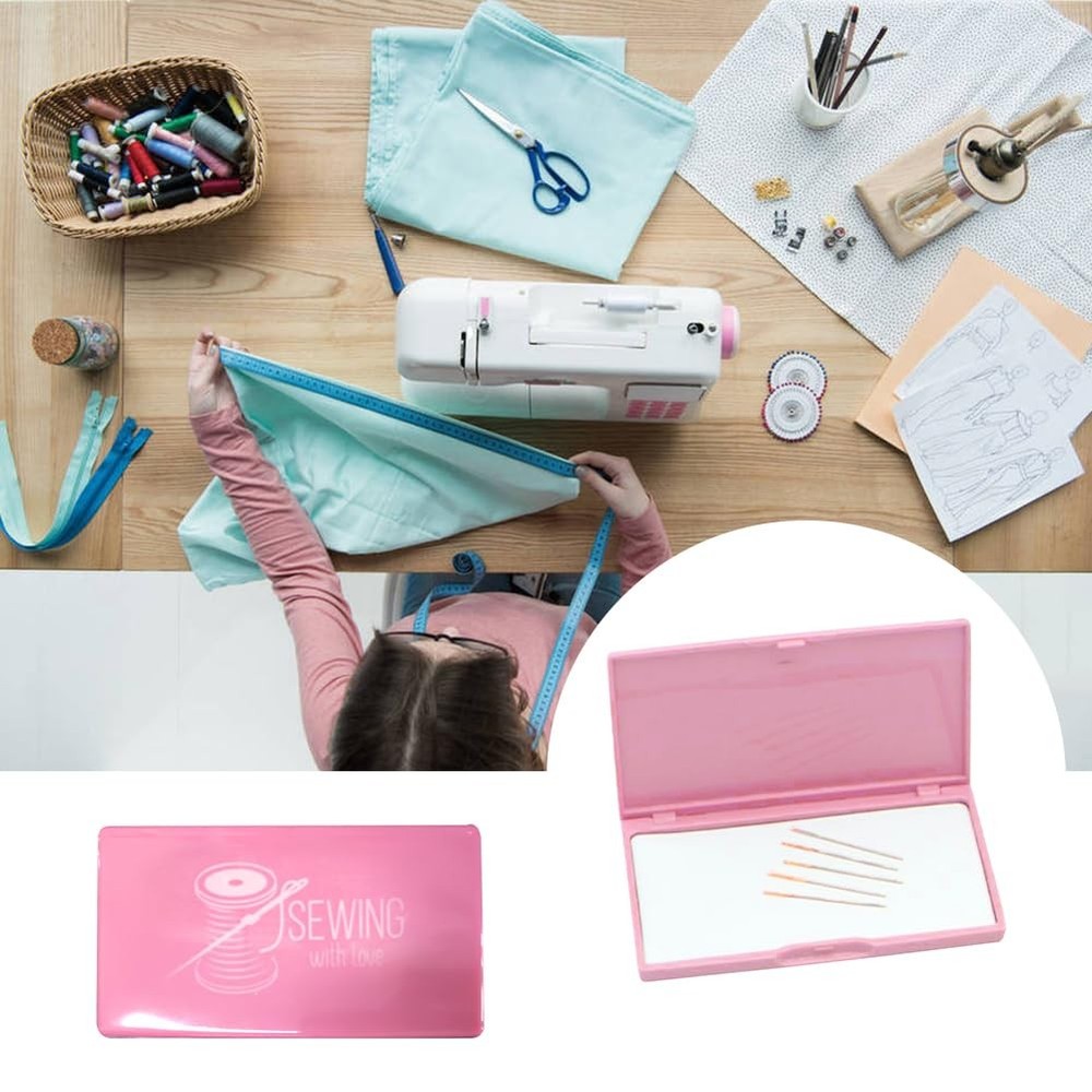 Magnetic Needle Case,Portable Knitting Pin Holder Case Random Pattern