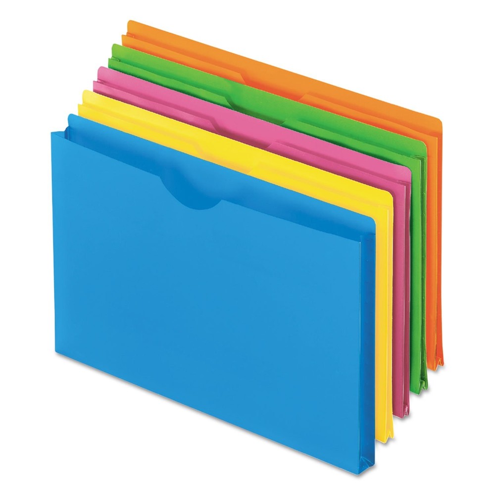 Pendaflex 50992 Glow Poly File Jacket Letter Polypropylene Assorted