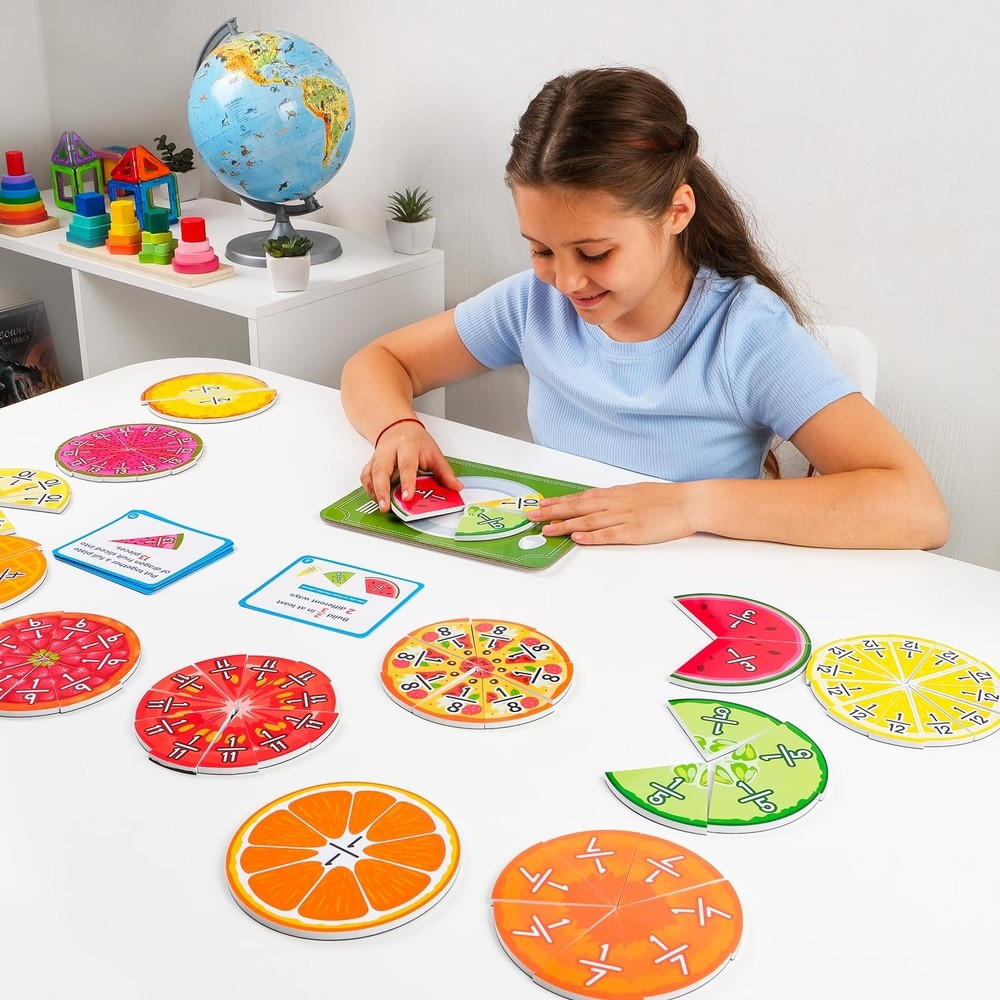 112PC Simply Magic Magnetic Fraction Tiles & Circles, Bars, Class Set