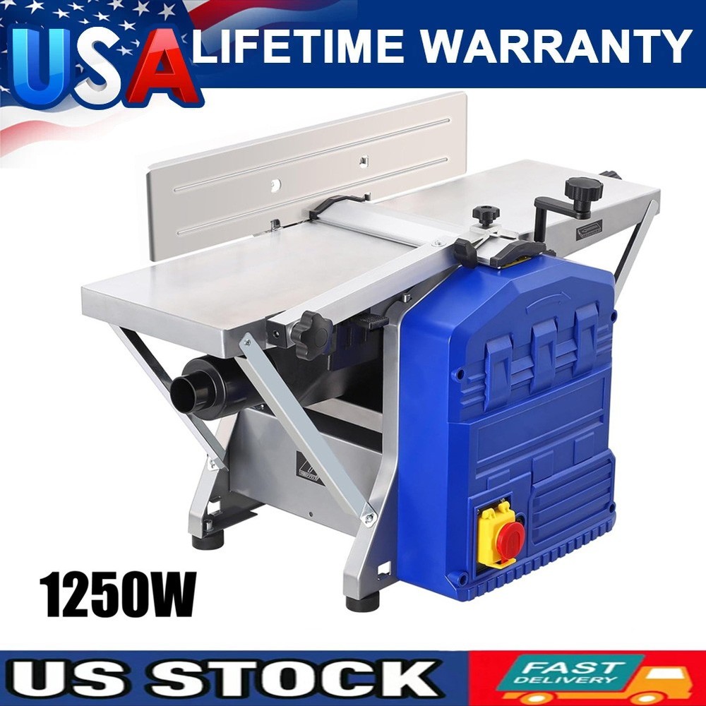 Thickness Planer Powerful Benchtop Planer Woodworking 1250W Worktable Planer US