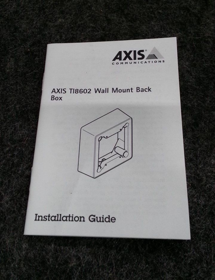 AXIS COMMUNICATIONS TI8602 Wall Mount Back Box For AXIS Network Video Intercom