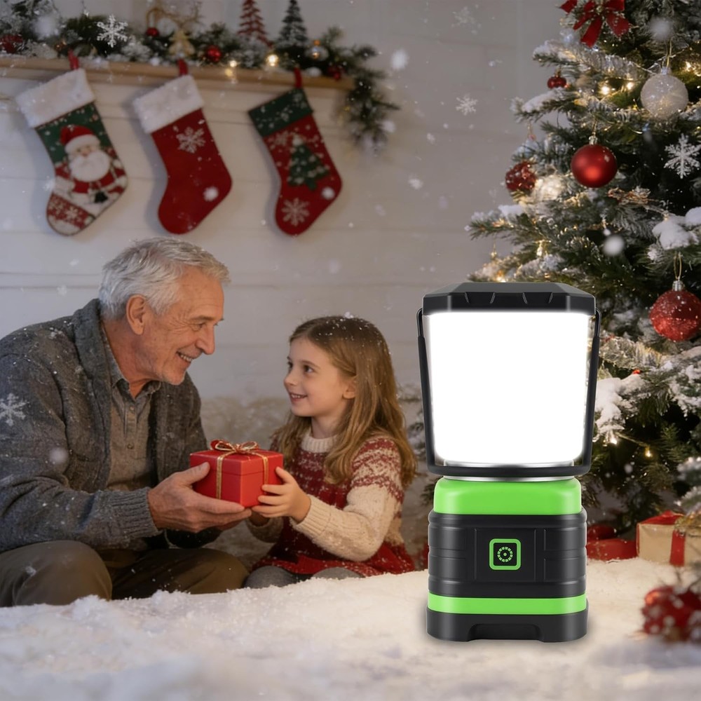 Lichamp LED Camping Lantern, Battery Powered Lights Green