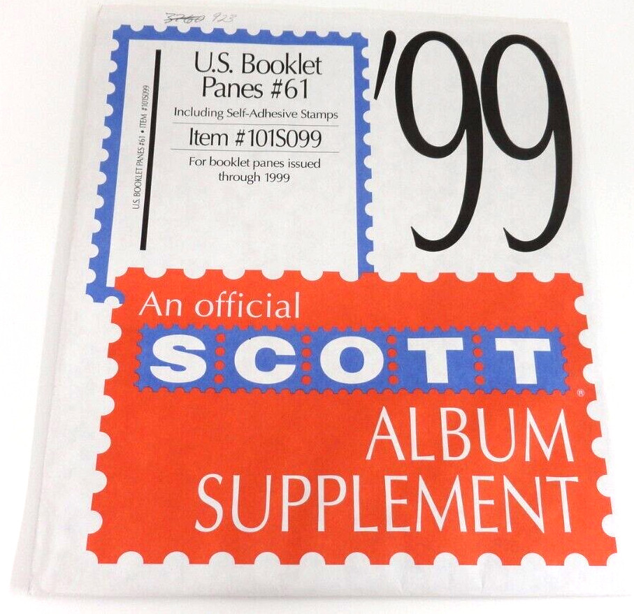 Scott 1999 United States Booklet Panes Stamp Album Supplement #61 101S099 NOS