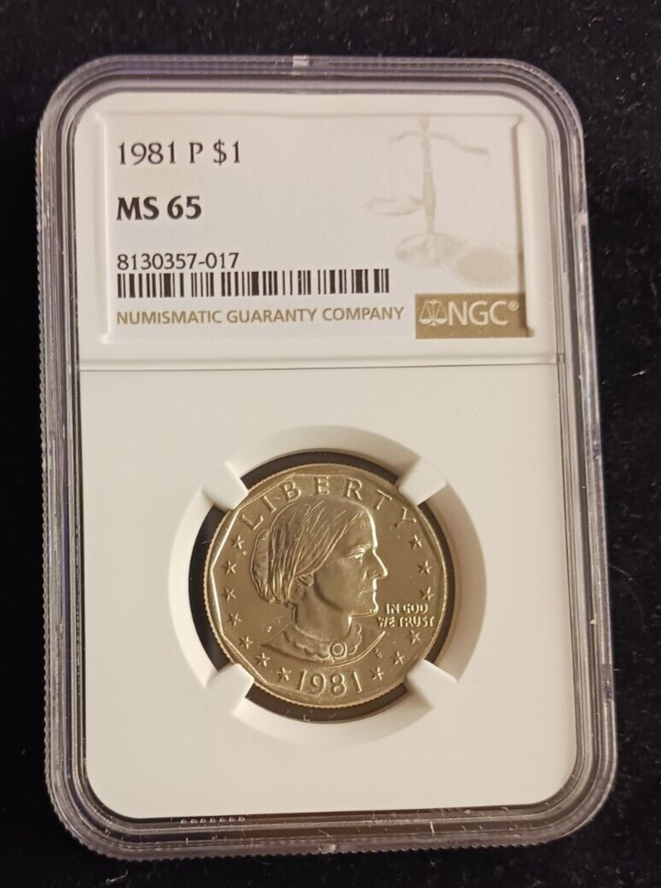 1981(P) NGC MS 65 Susan B. Anthony Dollar Coin
