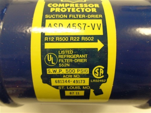 ALCO AD 45S7-VV COMPRESSOR PROTECTOR SUCTION FILTER-DRIER