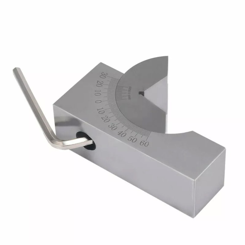 Adjustable Angle V Block 0 to 60° Precision Gauge Micro Milling Setup & Wrench