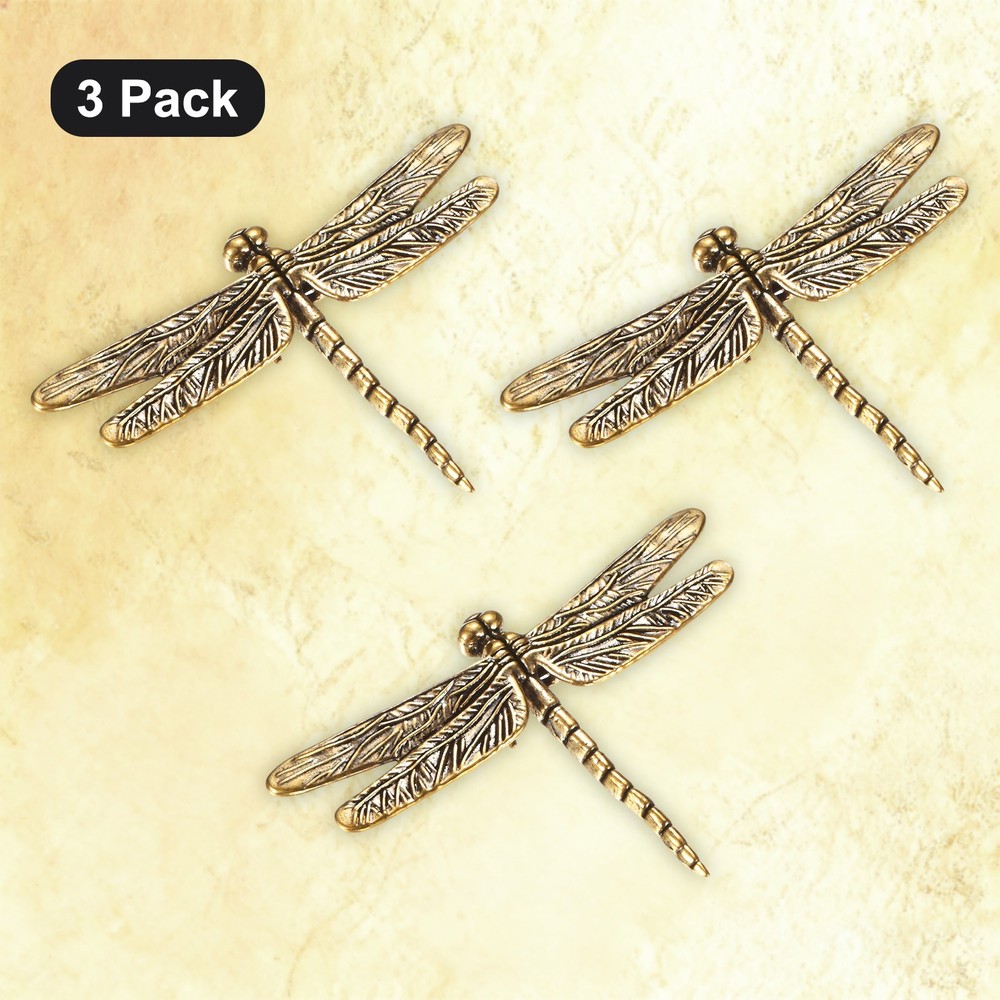 3-Pack Bird Bath Copper Disk, Mini Bird Bath Copper Ornaments [Dragonfly]