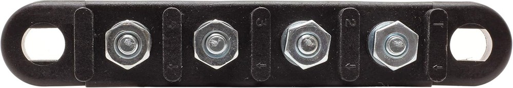 Fastronix 4 Stud Terminal Strip Kit 4 Kit, Black