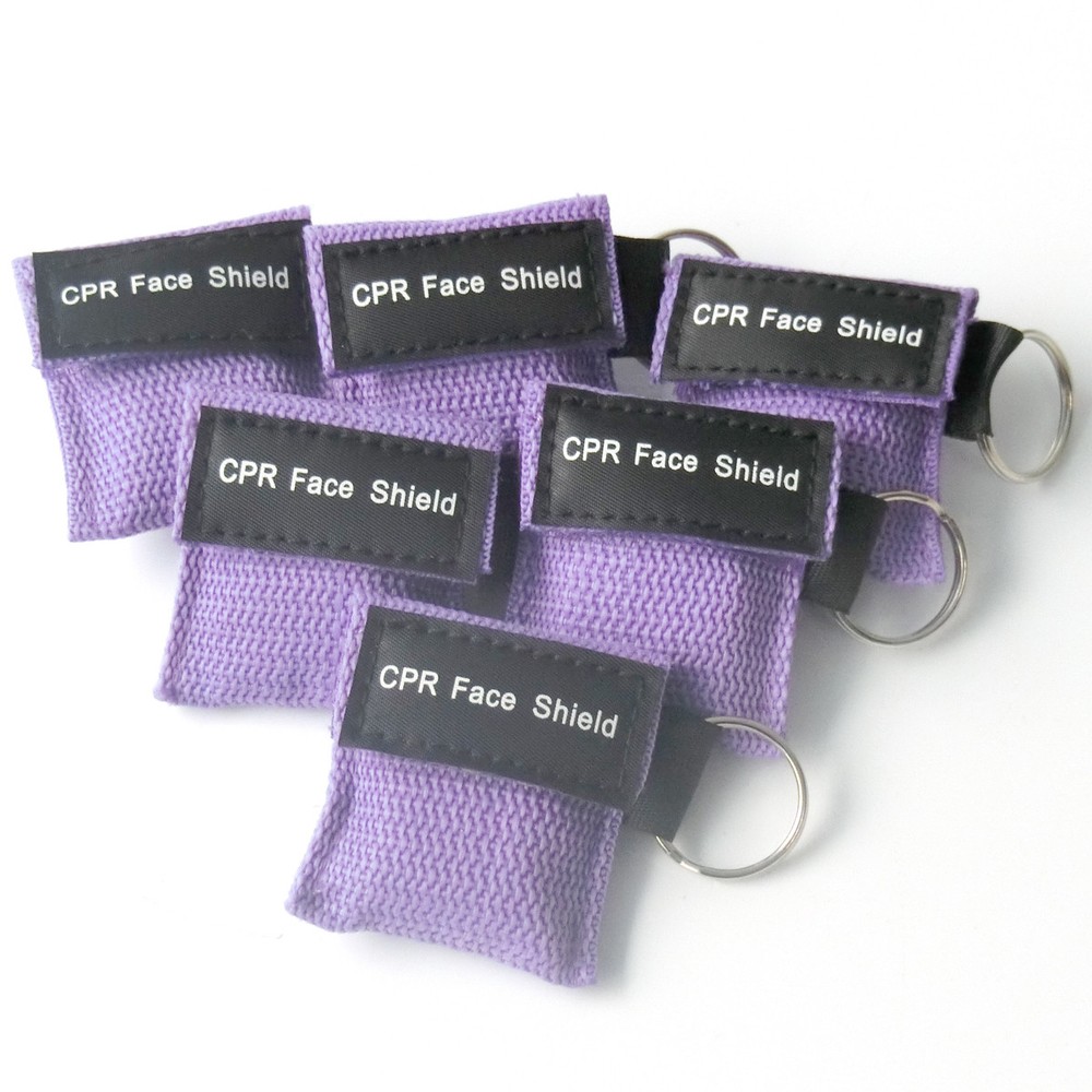CPR Mask Keychain Safty Emergency Face Shield First Aid Rescue Bag
