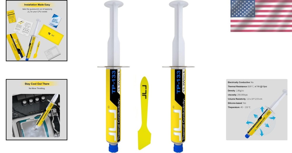 Safe and Durable 80g Thermal Compound for CPUs and GPUs - Effortless Application