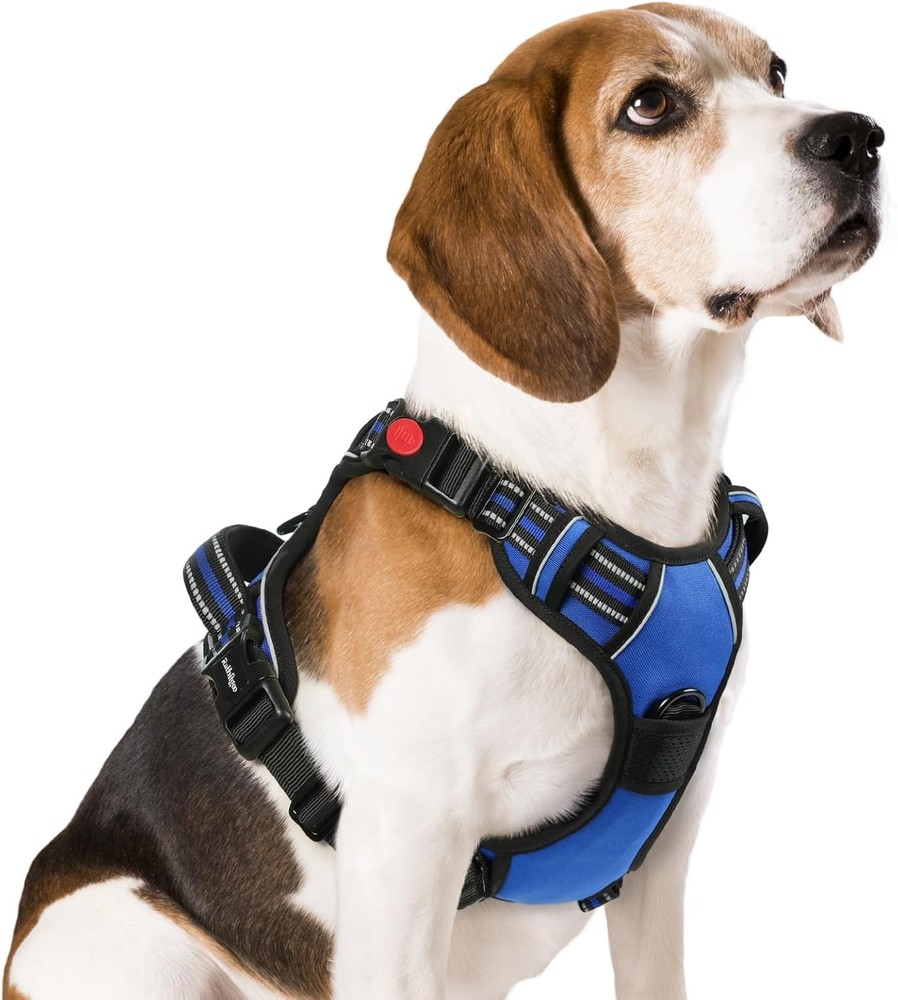Dog Harness Medium Sized No Pull Pet Harness W/ 3 Buckles Adjustable Soft Padded
