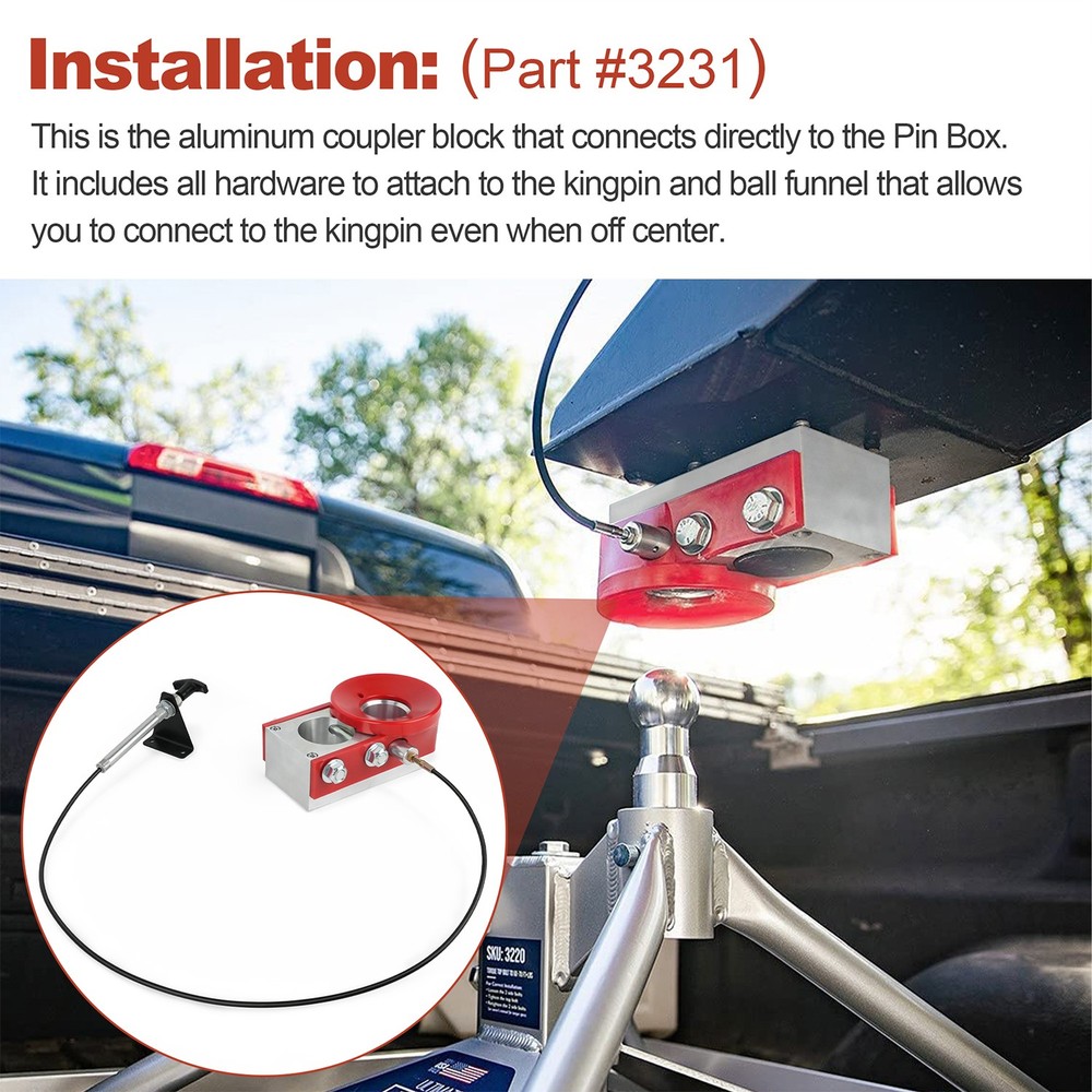 For Andersen Hitches 3246 Ultimate Connection King Pin Coupler complete assembly