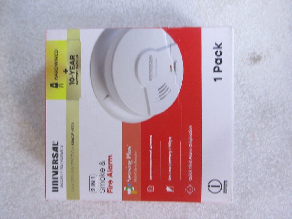 Universal Hardwired 10-Year Battery Backup Smoke Detector with Ionization Sensor