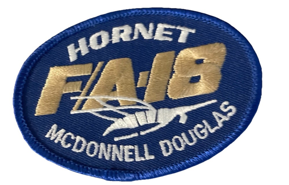 FA-18 Hornet McDonnell Douglas Patch 3.5” x 2.5”