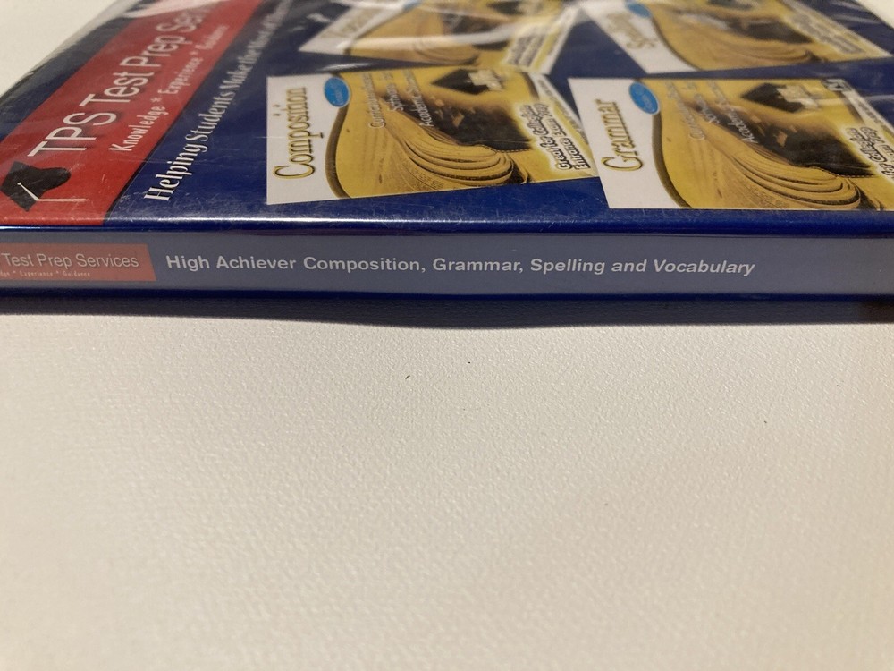 Test Prep Services 4CDs COMPOSITION+VOCABULARY+GRAMMAR+SPELLING Windows New