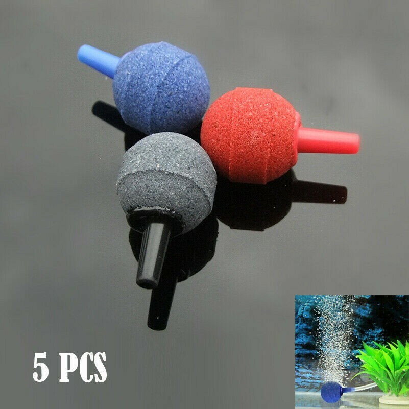 5x 2cm Fish Tank Aerator Mineral Bubble Release Aquarium Air Stone Diffuser YM0
