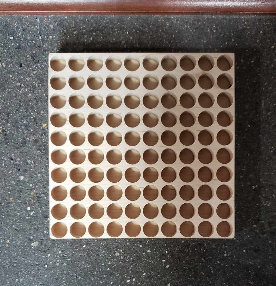 357 MAG RELOADING TRAY-CNC CUT HARDWOOD HICKORY