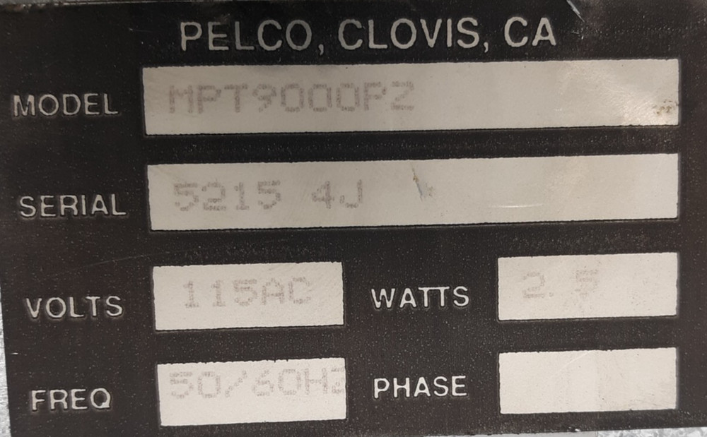 Pelco MPT9000PZ Transmitter, Coaxitron System 2000