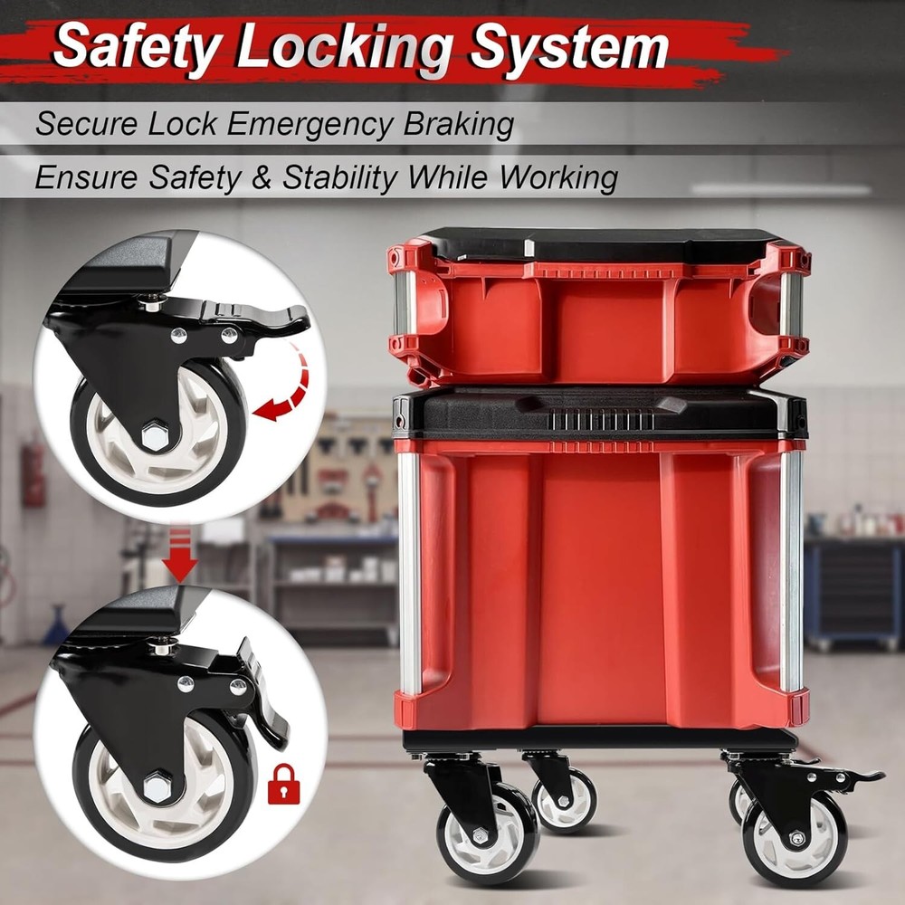Heavy Duty Tool Box Dolly Compatible with Mil.Waukee Packout Toolboxes