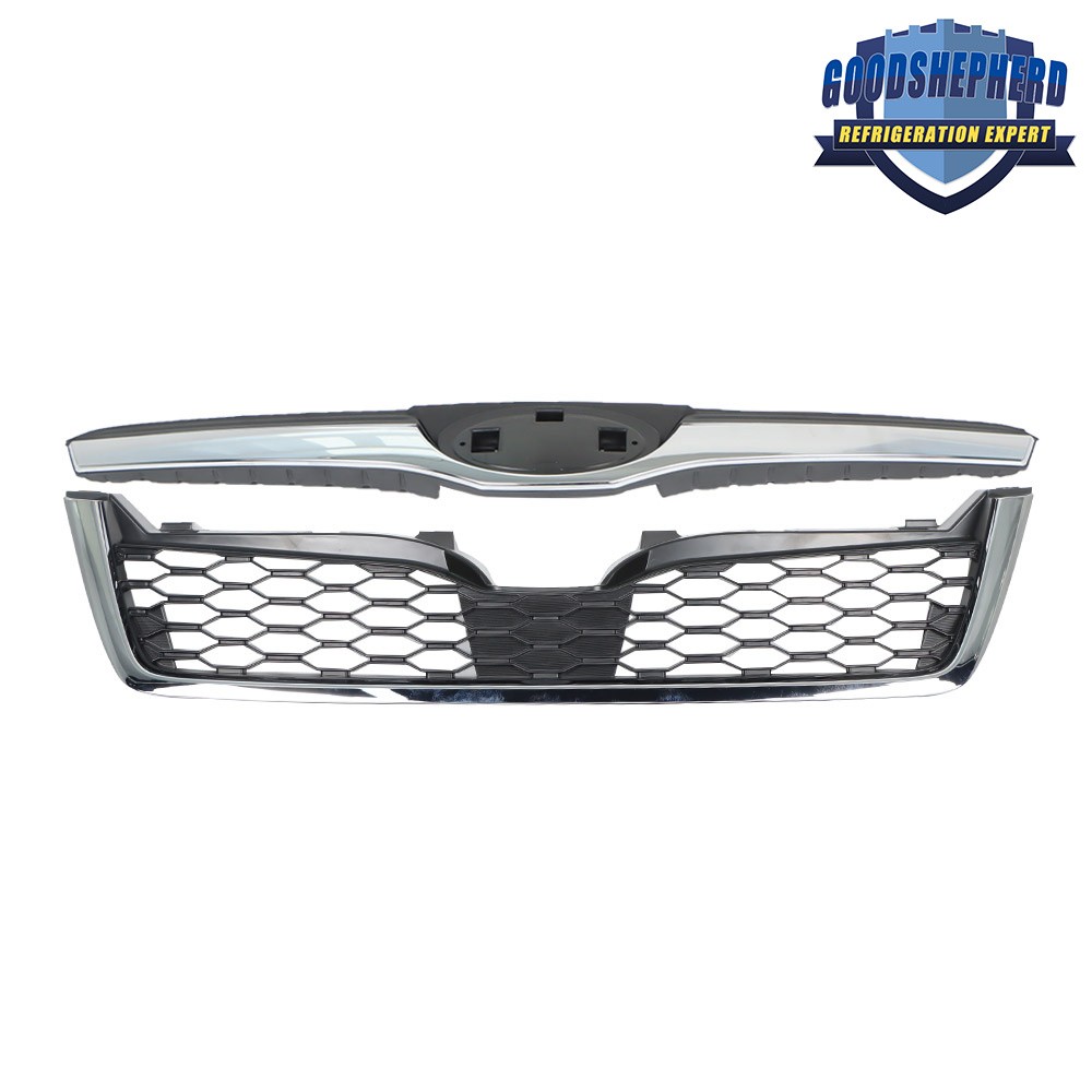 3Pcs For Subaru Forester 2014-2018 Front Bumper Upper Grille Replacement Plastic