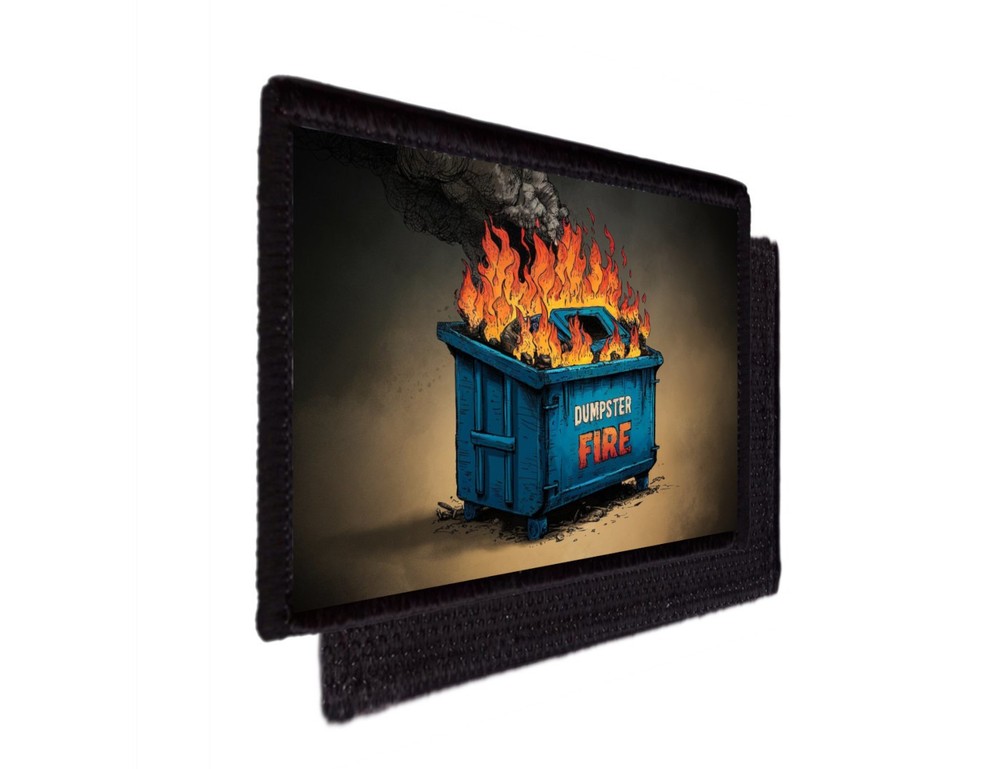 Dumpster Fire Meme Patch Sew on [sub]