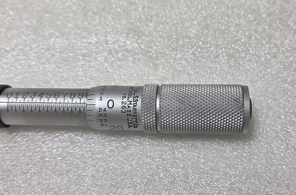 Starrett 263 Micrometer Head, 0- 1" Range, 0.0010 Grad, Flat Spindle Face NICE