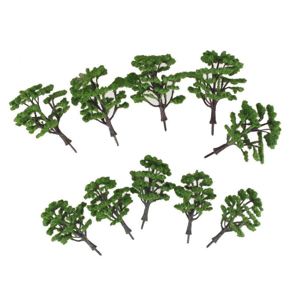 10pcs Green Model Trees 1:100 & 1:150