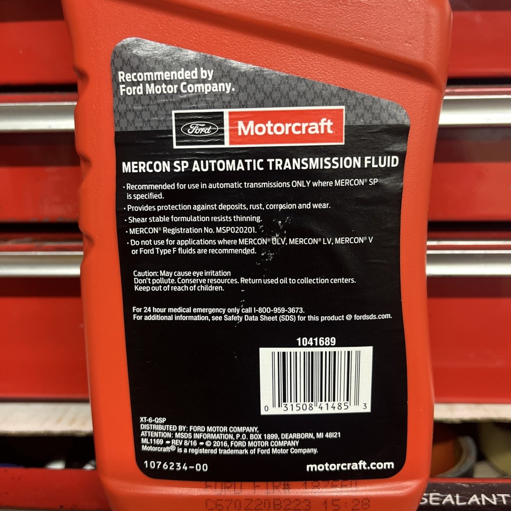 Automatic Transmission Fluid-Mercon Sp - Quart Motorcraft XT-6-QSP