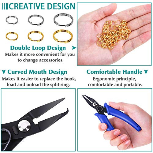 Split Rings for Jewelry Making, 700pcs Small Split Ring with Split Ring