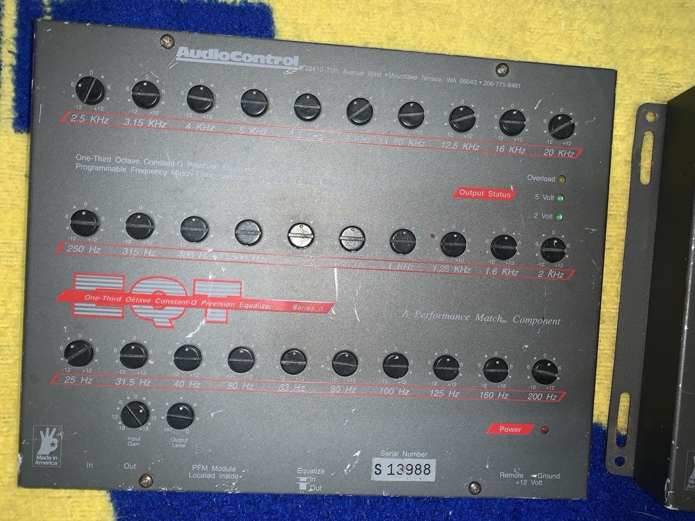 AudioControl EQT Series II One-Third Octave Constant-Q Precision Equalizer
