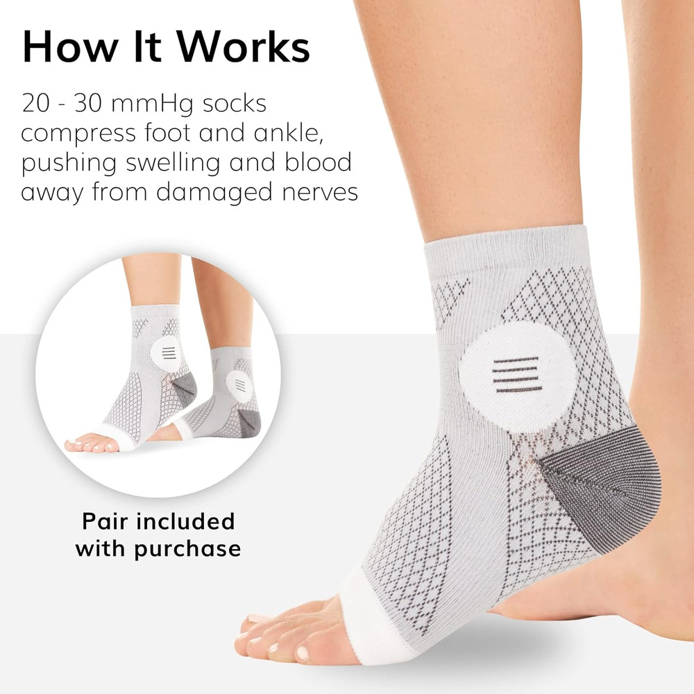 Braceability Neuropathy Socks (Pair) - Peripheral Neuritis Compression Diabetic