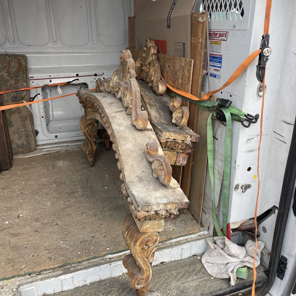 4 Available antique cast iron window pediment and header