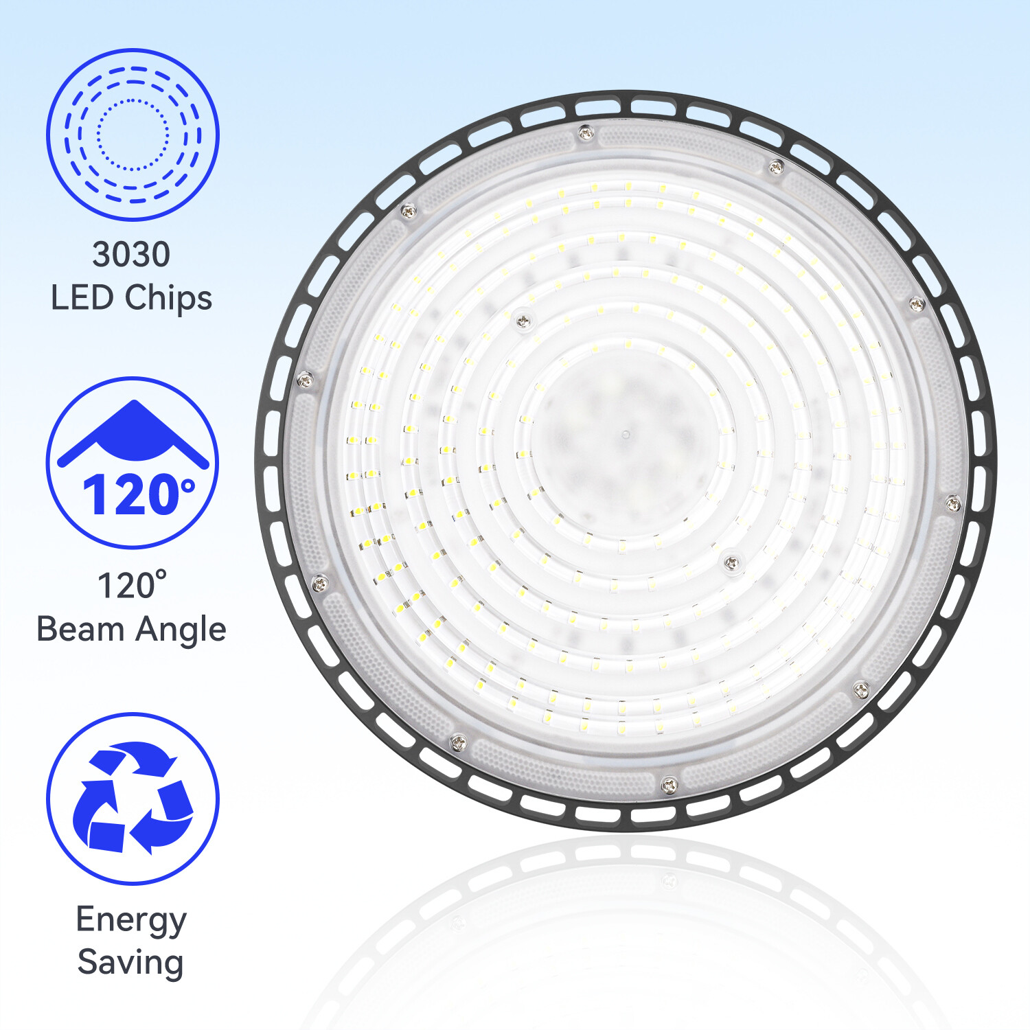 400W UFO LED High Bay Light, UFO Hi Bay Shop Lighting for Warehouse Garage GYM