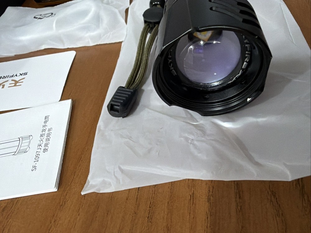 Skyfire Rechargeable Flashlight High Lumens LED Flashlight With Ignition Lens