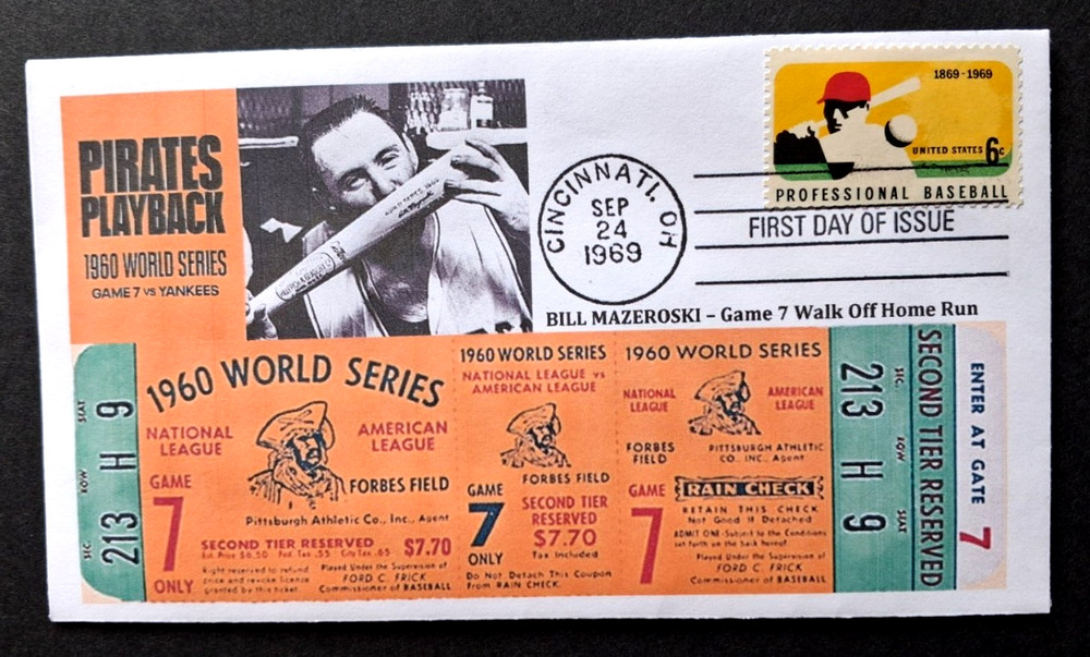 Bill Mazeroski First Day Cover Envelope
