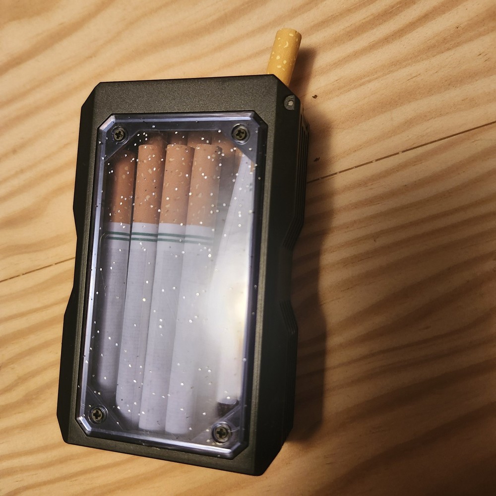 100mm Transparent Cigarette Case – ABS Material, Fits Slim/Regular/King Size,...