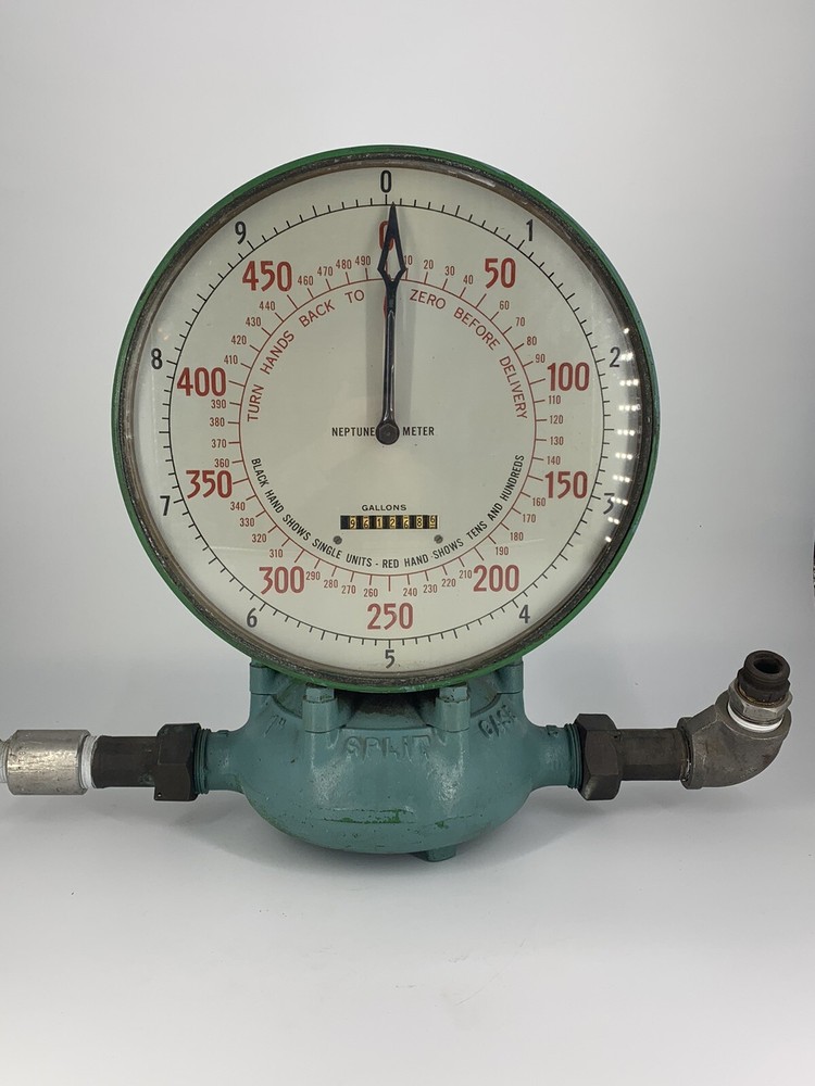 Industrial Neptune Trident Meter 1" Split Case Totalizing 11" Dial Face