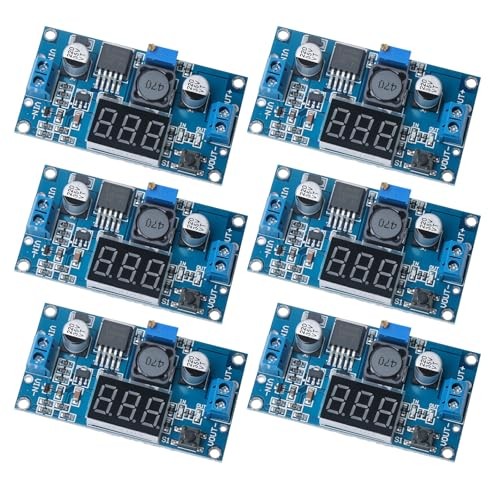 Blue LM2596 Adjustable DC-DC Buck Converter Step Down Module with LED 6PCS