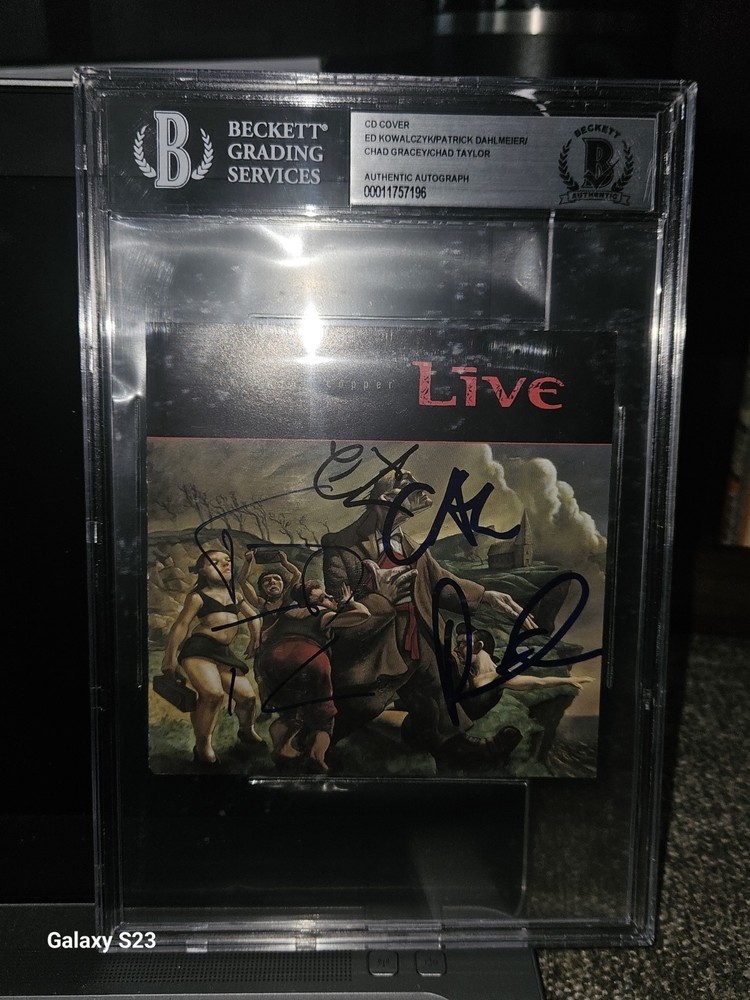 LIVE signed autographed "THROWING COPPER" CD COVER BECKETT (BAS) ED KOWALCZYK +3