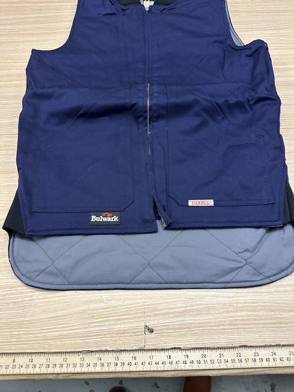 NEW Bulwark FR Flame-Resistant Workwear Men's Insulated Vest Zip Up Sz SMALL