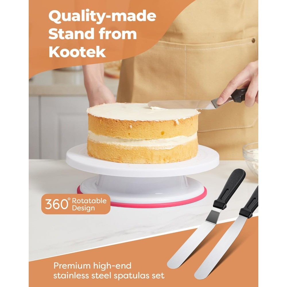 700PCS Cake Decorating Kit with Springform Pans, Turntable and Tips